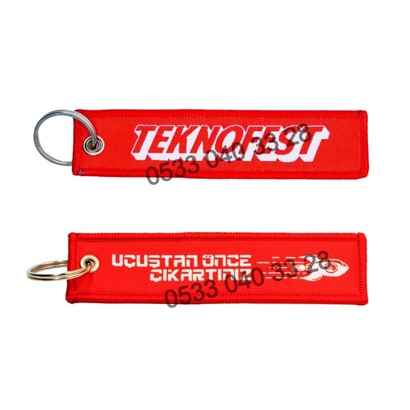 Teknofest Bez Kumaş Anahtarlık